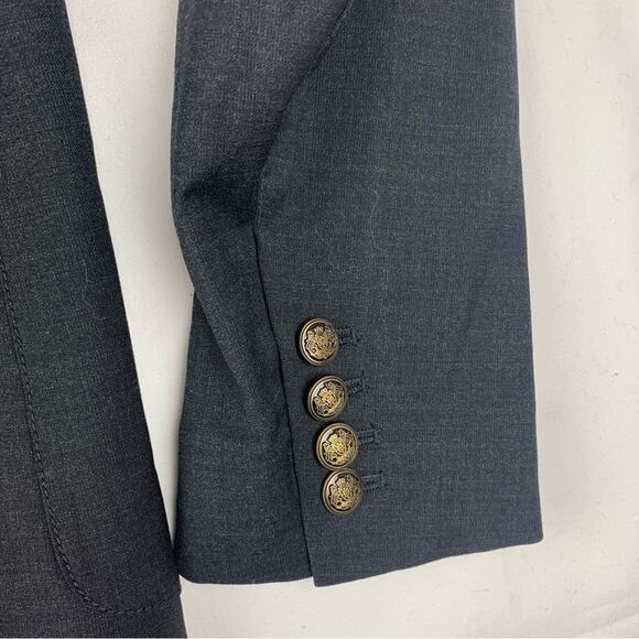 Talula women's 8 medium dark Charcoal Blazer revolve wool blend business - Picture 6 of 11